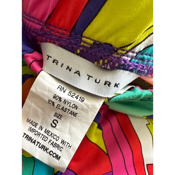Trina Turk Viva La Vida Wide Leg Pants | Size Small | Multicolor Tropical Print - Picture 3 of 8